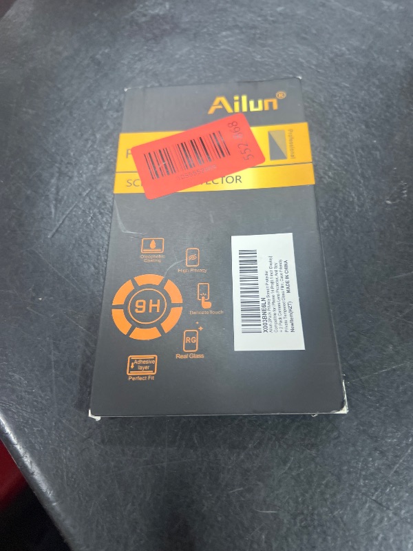 Photo 1 of Ailun 2 Pack Privacy Screen Protector for iPhone 14 Pro [6.1 inch] + 2 Pack Camera Lens Protector,Anti Spy Private,Tempered Glass,Case Friendly