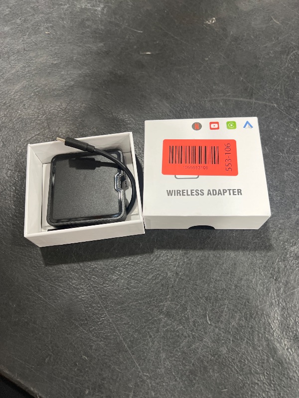 Photo 1 of Wireless Carplay Adapter 2025 Ai Box for iPhone & Android Auto with Netflix YouTube Supports TF card Dongle Plug and Play Easy Setup Carplay Video entertainment box for iOS 10+ and cars after 2015 Car