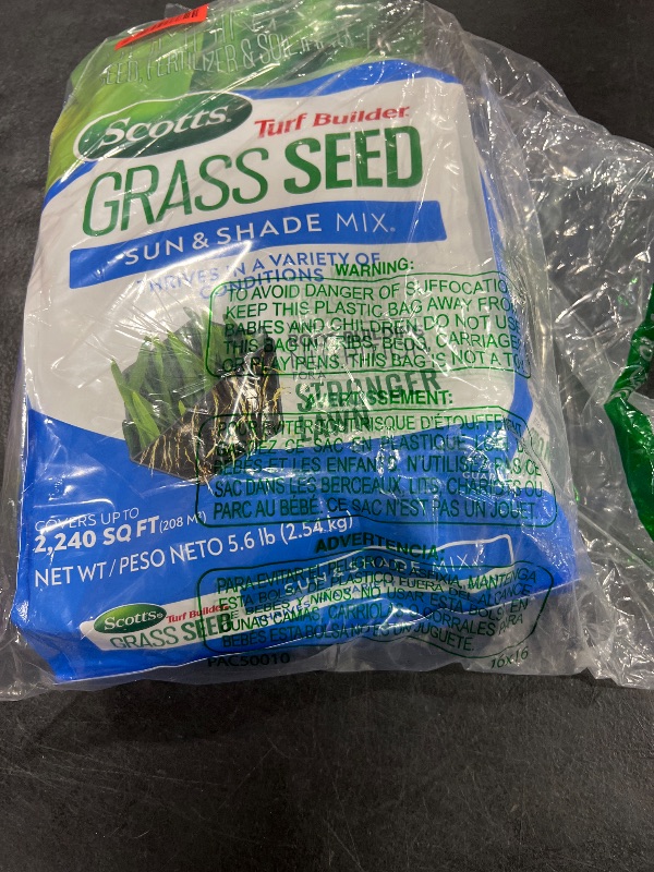 Photo 1 of Scotts Turf Builder Grass Seed Sun & Shade Mix with Fertilizer and Soil Improver, Thrives in Many Conditions, 5.6 lbs.