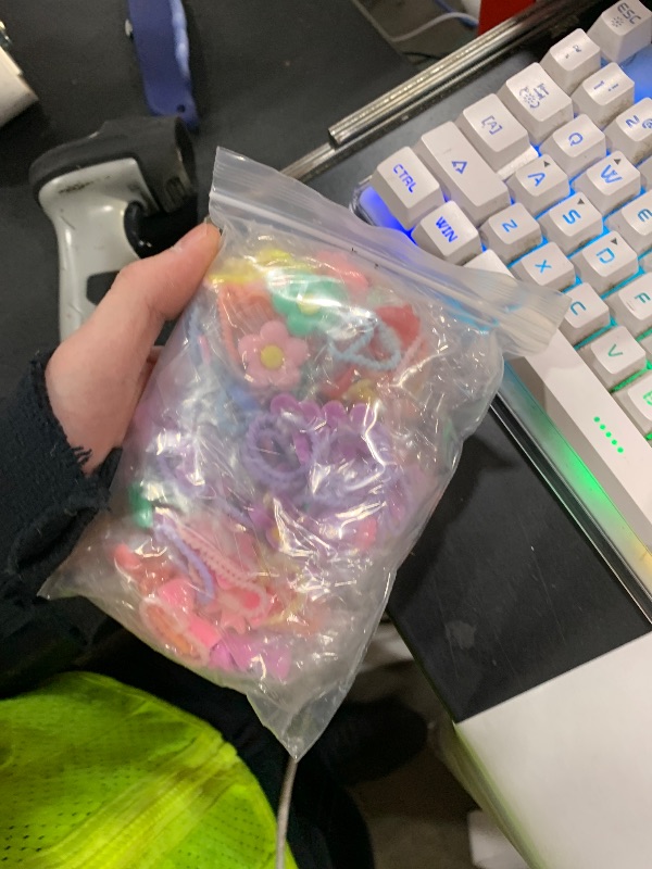 Photo 1 of 100pcs Mix Colors Girl's Elastic Hair Ties Soft Rubber Bands Hair Bands Holders Pigtails Hair Accessories for Girls Infants Toddlers Kids Teens and Children 100A