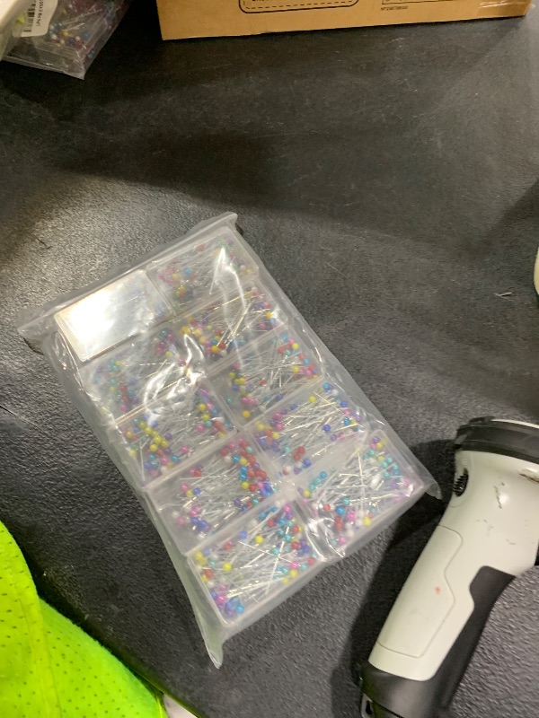 Photo 1 of 1000PCS Multicolor Straight Pins, Pearlized Ball Head Quilting Pins Long 1.5 inch for Fabric DIY Crafts