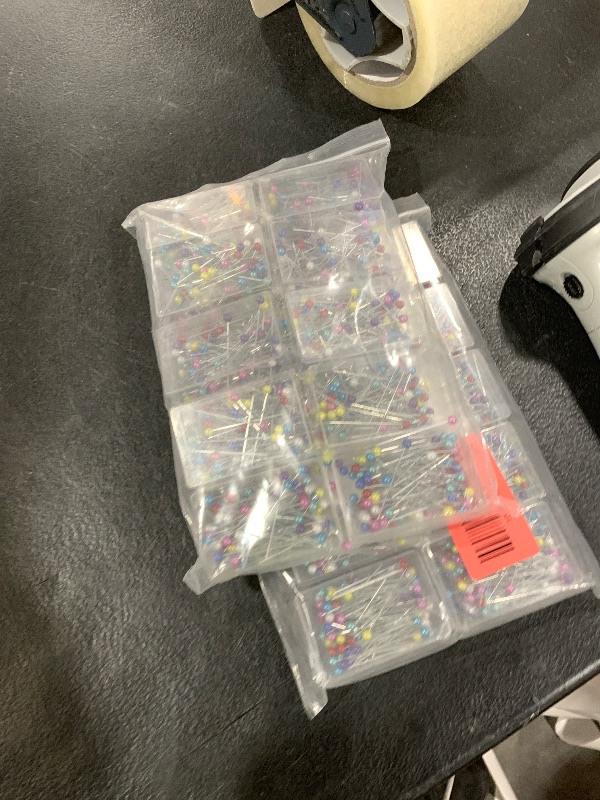 Photo 1 of 1000PCS Multicolor Straight Pins, Pearlized Ball Head Quilting Pins Long 1.5 inch for Fabric DIY Crafts