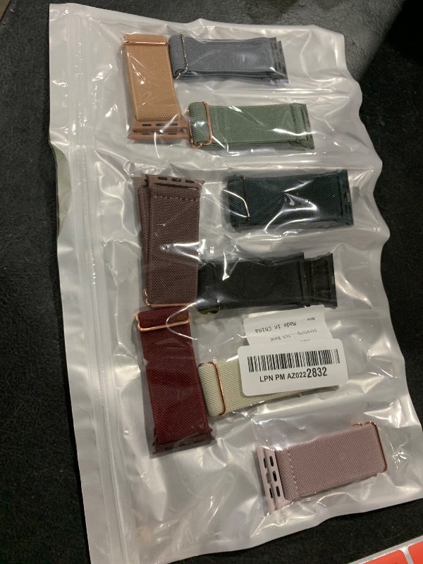 Photo 1 of 10 Pack Stretchy Bands Compatible with Apple Watch Band 40mm 38mm 41mm 42mm 44mm 45mm 46mm 49mm Women Men, Water-Resistant Solo Loop Elastic Sport Straps for iWatch Series 11 10 9 8 7 6 5 4 3 SE Ultra