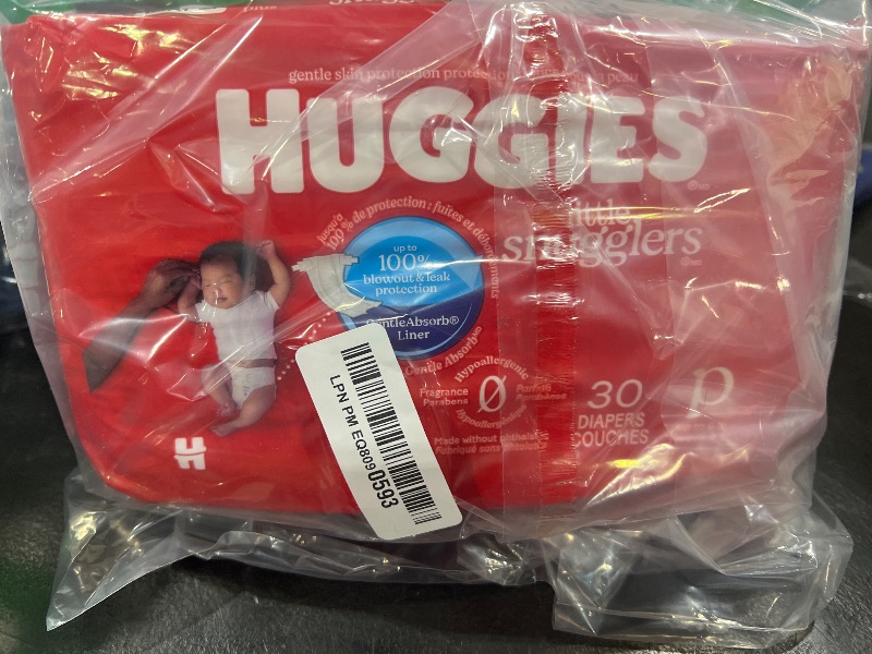 Photo 1 of Huggies Newborn Diapers, Little Snugglers Baby Diapers, Size Preemie (up to 6 lbs), 30 Count
