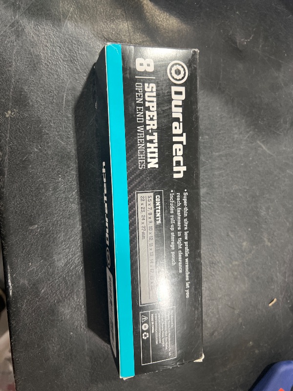 Photo 1 of *INCOMPLETE* DURATECH Super-Thin Open End Wrench Set, Metric, 8-Piece, Including 5.5, 7, 8, 9, 10, 11, 12, 13, 14, 17, 19, 21, 22, 23, 24, 27 mm, Slim Spanner Set with Rolling Pouch