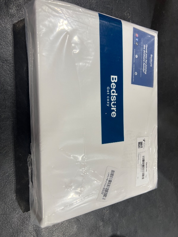 Photo 1 of Bedsure California King Sheet Sets, Cooling Sheets, Rayon Derived from Bamboo, Deep Pocket Up to 16", Breathable & Soft Bed Sheets, Hotel Luxury Silky Bedding Sheets & Pillowcases, White