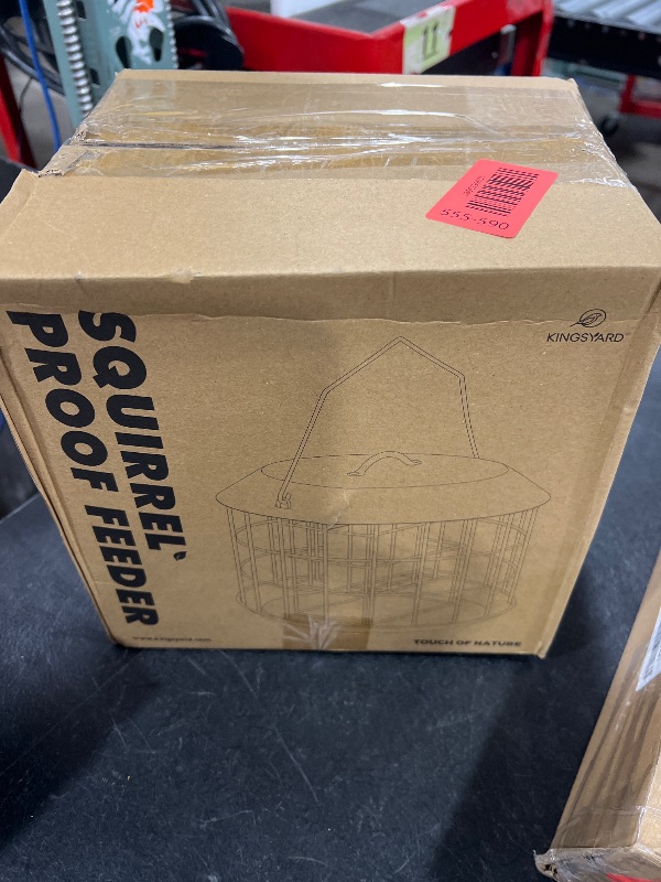 Photo 1 of Kingsyard Squirrel Proof Suet Feeder, Cage Bird Feeders for Outdoors Hanging, All Metal, Double Suet Cake Capacity, Tray & Weatherproof, Black