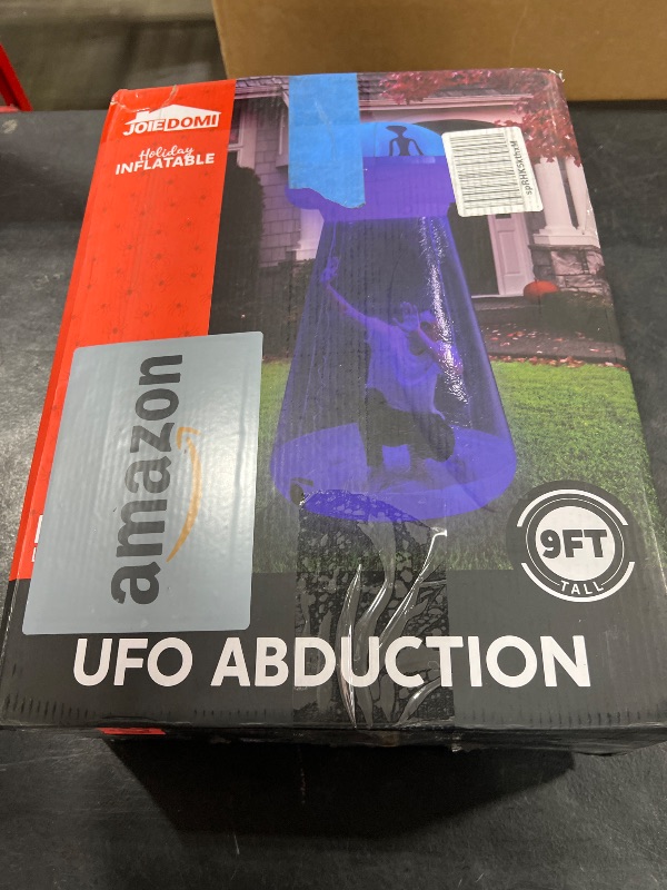 Photo 1 of Joiedomi 9 FT Tall Halloween Inflatable UFO Outdoor Decorations, Halloween Blow Ups UFO Alien Decor for Yard Decoration with LEDs for Lawn Garden Party Decor