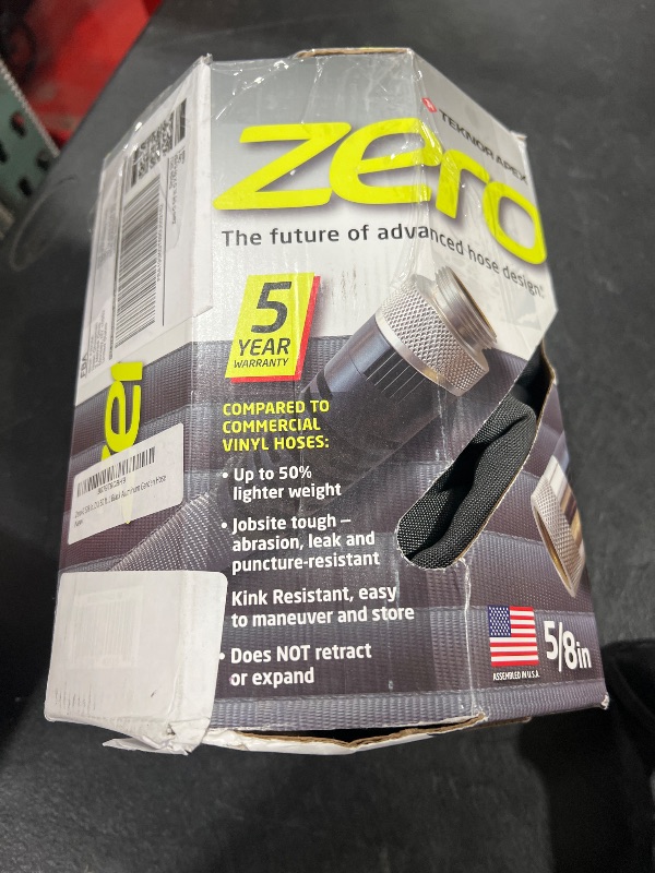 Photo 1 of Zero-G 5/8 in. D X 50 ft. L Black Aluminum Garden Hose