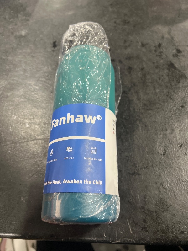 Photo 1 of Fanhaw 20 Oz Insulated Stainless Steel Vacuum Water Bottle with Anti-Dust Pop-Open Lid - For Kids, Women, Men | Leak & Sweat Proof (Green Blue)