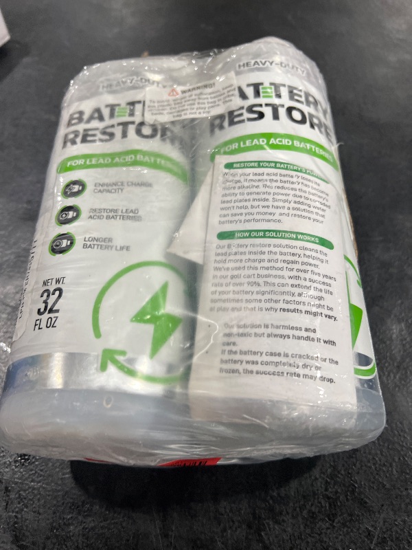 Photo 1 of [2 Pack] Battery Restorer and Desulfator for Lead Acid Battery - Prolong Life & Boost Charge Capacity, Battery Acid Refill and Additive for Golf Cart, RVs, Bikes, ATVs, Car Battery 32oz