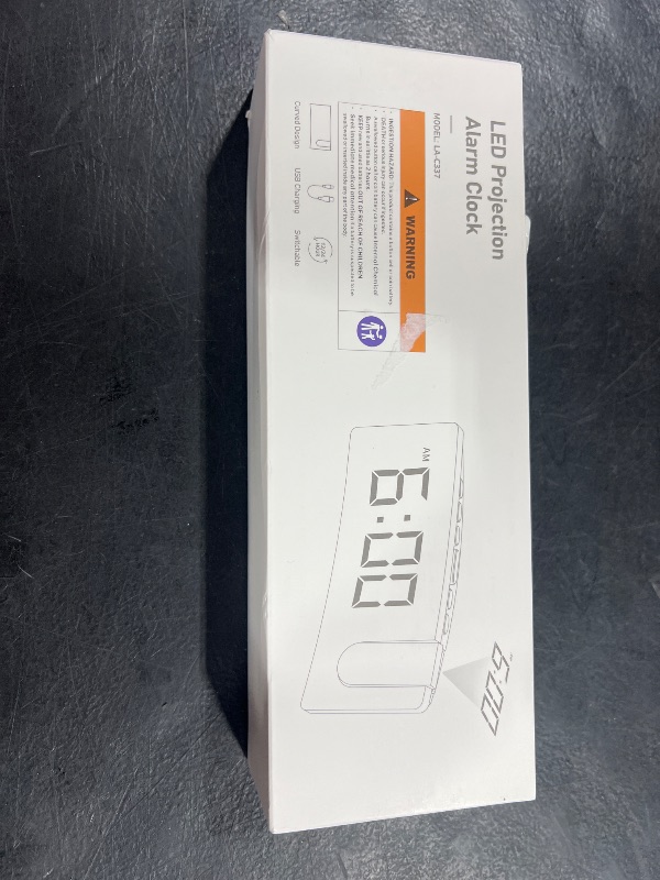 Photo 1 of GOLOZA Projection Alarm Clock, Digital Clock with 180° Rotatable Projector, 3-Level Brightness Dimmer, Clear LED Display, USB Charger, Progressive Volume, 9mins Snooze,12/24H, for Bedroom
