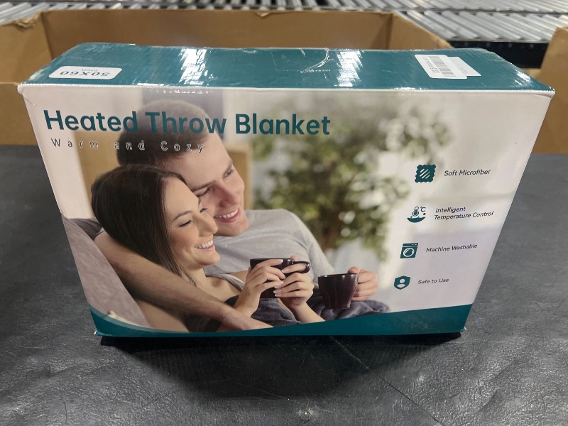 Photo 1 of HYLEORY Heated Blanket Electric Throw, Soft Flannel Sherpa Heater 5 Heat Settings and 3 Hours Auto Shut-Off Heating Blanket ETL Certification Over-Heat Protection Machine Washable,Green