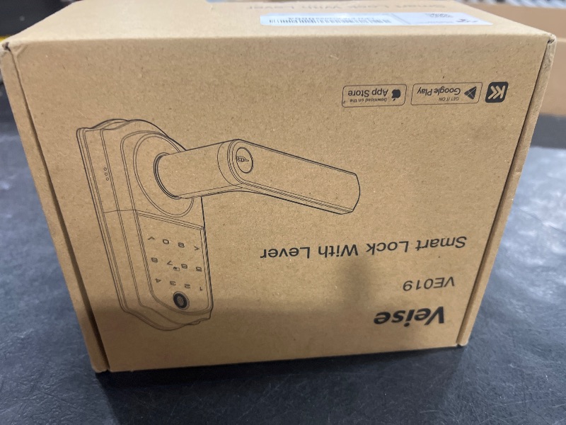 Photo 1 of Veise VE019 Fingerprint Smart Lever Lock - APP Control, Keypad Door Lock with Handle, Keyless Entry for Front Door and Bedroom, Electronic Digital Knob, Remote Grant, IP55 Weatherproof, Satin Nickel