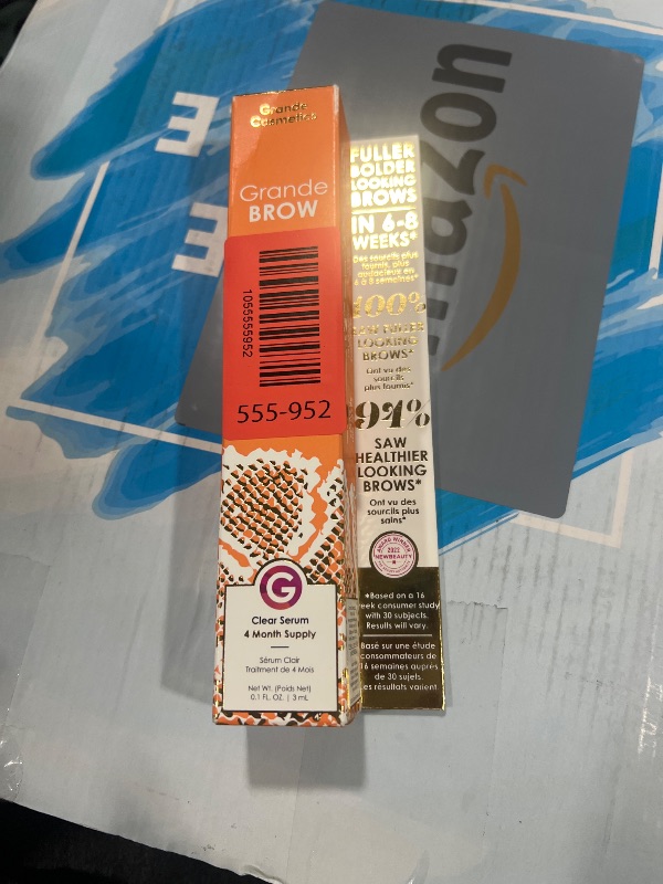Photo 1 of Grande Cosmetics GrandeBROW 2-in-1 Tinted Brow Gel + Brow Enhancing Serum for Thicker & Darker-Looking Eyebrows, Shape & Fill Brows, with Castor Oil & Mini Fibers - Dark, Full Size (0.12 fl oz)