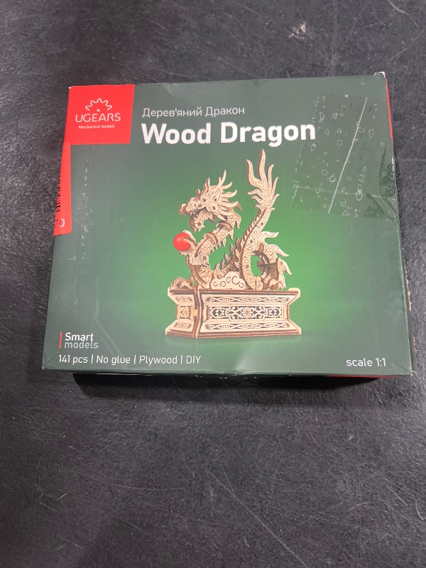 Photo 1 of UGEARS Wood Dragon Puzzle 3D - Model Building Kits for Adults - Chinese 3D Dragon Wooden Puzzle Hobbies for Men - Wooden Models for Adults to Build