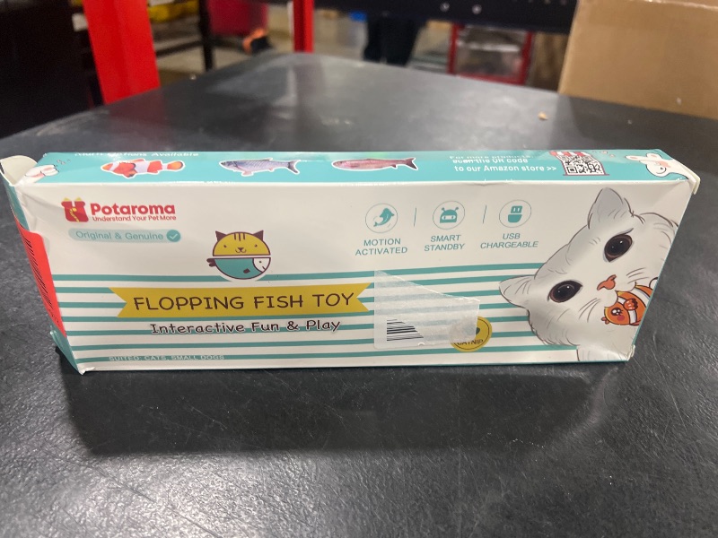 Photo 1 of Potaroma Cat Toys Flopping Fish with Catnip, Moving Kitten Kicker, Floppy Wiggle Carp for Small Dogs, Interactive Motion Kitty Exercise, 10.5 Inches