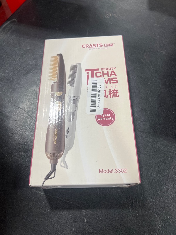 Photo 1 of Dual Voltage Hair Dryer Brush, Travel Hot Air Brush Mini, One-Step Blow Dryer Ionic Straightener Curler Styler Blowout Hair Tools