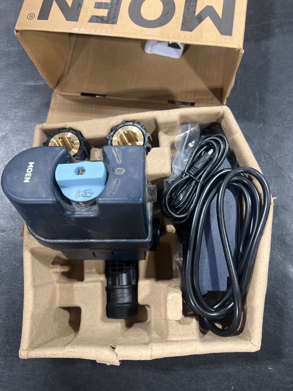 Photo 1 of Moen Flo Smart Water Monitor and Automatic Shutoff Sensor, Wi-Fi Connected Water Leak Detector for 1-Inch Diameter Pipe, 900-006