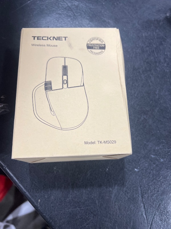 Photo 1 of TECKNET Wireless Mouse, Bluetooth Mouse (BT5.0/5.0 & 2.4G) Rechargeable 4800 DPI Ergonomic Optical Mouse with 6 Adjustable, Quiet Clicks, USB A Receiver, 7 Buttons, Wide Compatibility - Black