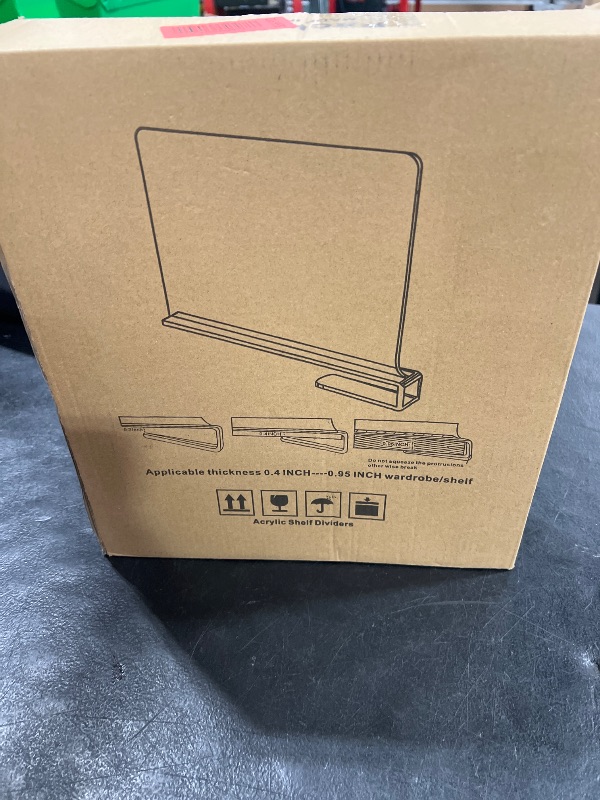 Photo 1 of 6 Pack Shelf Dividers for Closet Organization Vertical Purse Organizer for Closet Perfect for Sweater, Shirts, Handbags in Bedroom and Kitchen, Adjustable Acrylic Bookshelf for Organization (Natural)