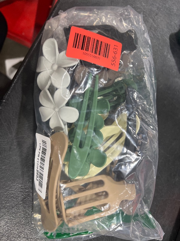 Photo 1 of 12 Pcs Flat Hair Clips for Women, French Concord Flat Claw Clips for Women, 3 Styles Matte Hair Clips for Thin Thick Hair