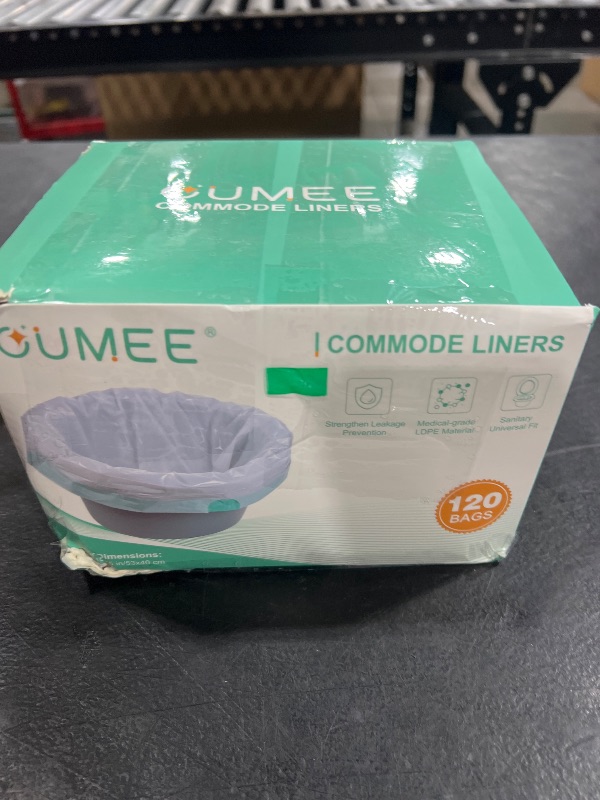 Photo 1 of 120 Disposable Commode Liners for Bedside Commode, Beside Commode Liners, Portable Potty Liners for Adults, Toilet Liners Portable Commode Bags for Commode Chair (Blue - 120 Liners)