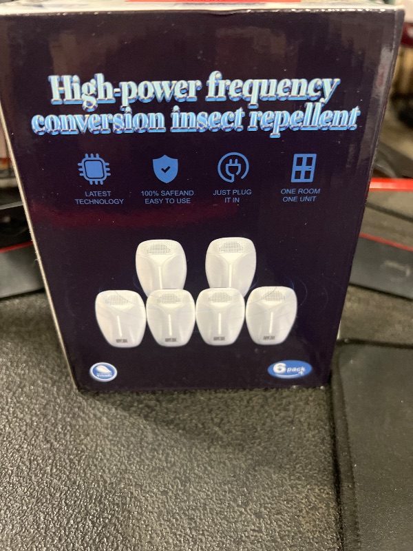 Photo 1 of 2024 Upgraded Ultrasonic Repeller & Insect Indoor Repeller,Ultrasonic and Repellent for Roach,Rodent,Mouse,Bugs,Mosquito,Mice,Spider,Ant,3 Mode Switching,6 Packs