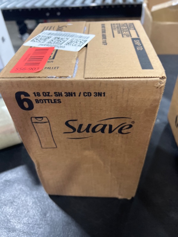 Photo 1 of Suave Men Moisturizing Body, Face and Hair Wash, 3-in-1 For Hydrated Skin and Hair, Citrus & Musk scent, No Parabens, No Phtahaltes, 18 Oz Pack of 6