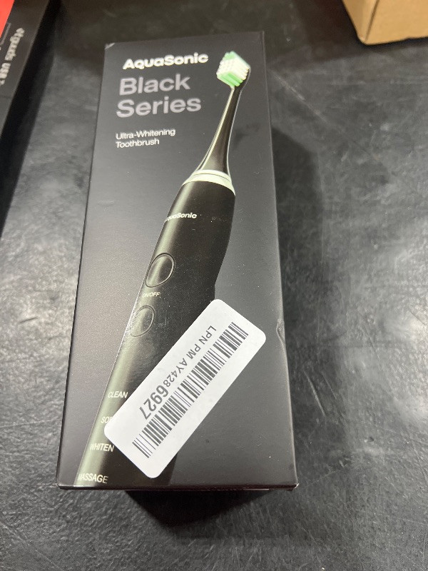 Photo 1 of Aquasonic Black Series Ultra Whitening Toothbrush – ADA Accepted Electric Toothbrush- 8 Brush Heads & Travel Case – 40,000 VPM Electric Motor & Wireless Charging - 4 Modes w Smart Timer