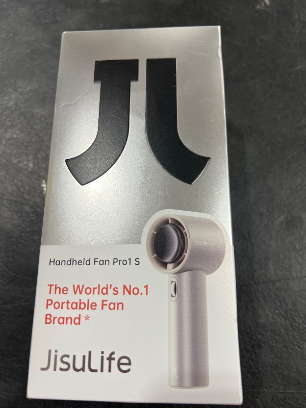 Photo 1 of JISULIFE Handheld Fan Pro Series - Extreme Cooling Output: 1-100 Speed Scroll Wheel, Metal Body, Digital Display, 1.5H Fast Charge, 5000mAh-Portable Fan for Travel Outdoor, Gifts for Women Men(Grey)