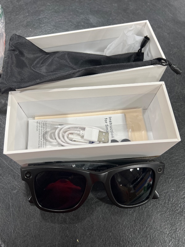 Photo 1 of Yowow BIT AI Smart Camera Glasses with 2K+ Ultra-Wide Anti-Shake Camera,HD1080P Videos, Vlog Recording, AI Translation, AI Voice Assistant, Open Ears, Wi-Fi Transmission, Music Control Sunglasses