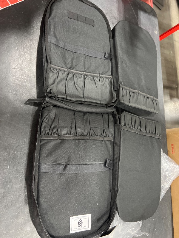 Photo 1 of Magnet Chef Knife Backpack | 20+ Pockets for Knives & Tools | Large Pocket for Tablet & Notebooks | Knife Backpack for Chefs (Black)