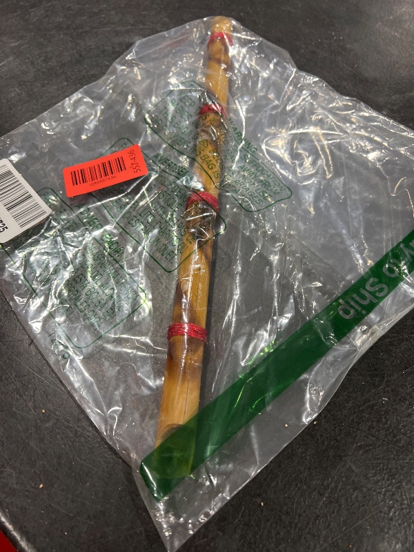 Photo 1 of Decorative Traditional Handmade Wooden Bamboo Flute Basuri Indian Musical Instrument for gifting and Decoration (Brown - Single)