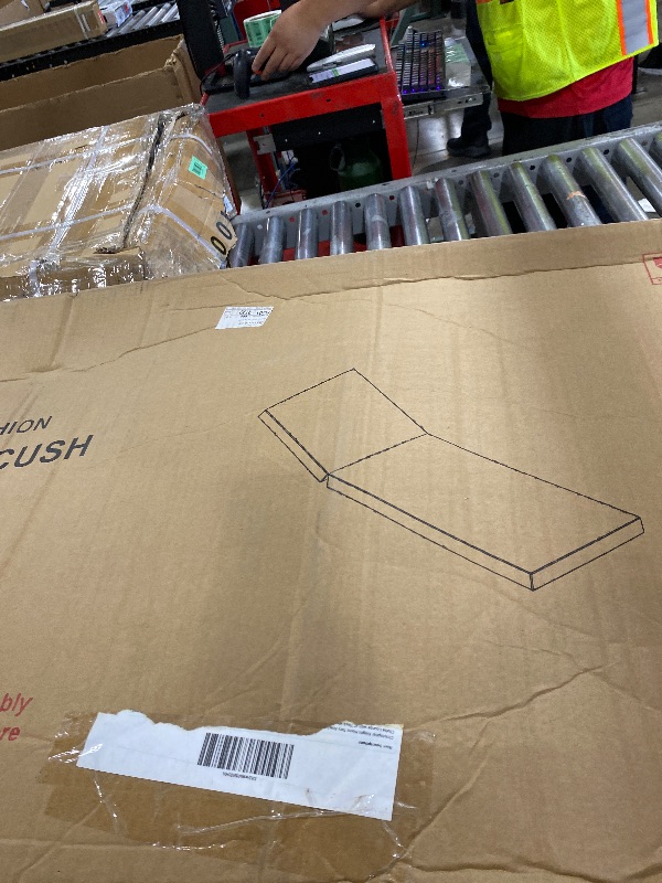 Photo 1 of **1 CUSHION ONLY** Christopher Knight Home Tory Acacia Wood Chaise Lounge Chair Outdoor Set of 2, Adjustable Backrest Sun Lounger Recliner, Patio Outdoor Chaise Lounge with 4" Thick Water-Resistant Cushions, Teak+Cream *******CUSHION ONLY******