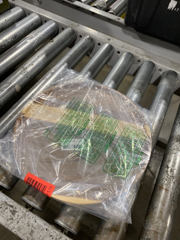 Photo 1 of 11.5 Inches Candle Holder Tray Home Decor, Round Wood Tray for Coffee Table, Small Wooden Serving Decorative Trays for Home