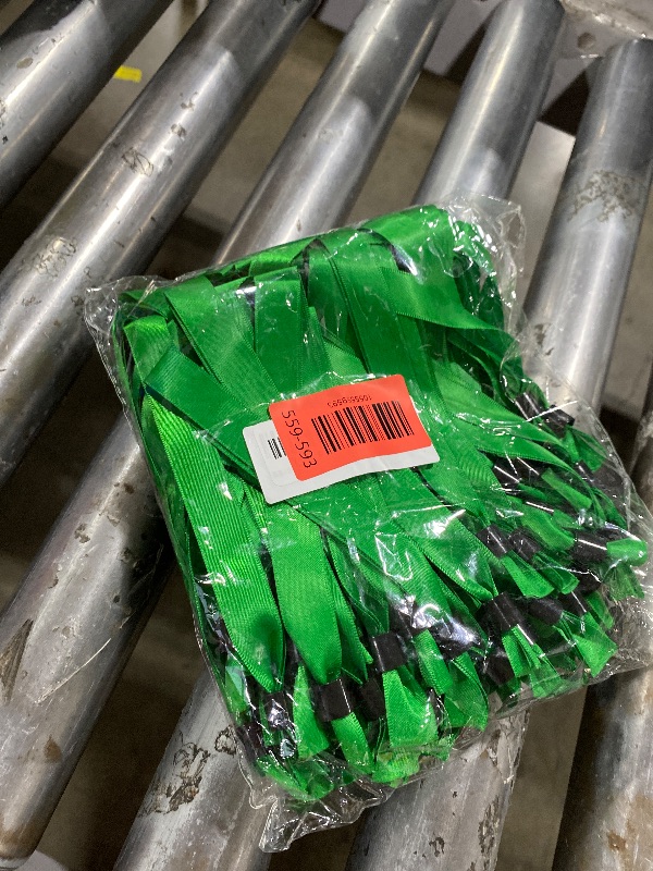 Photo 1 of 100 Cloth Wristbands for Events, Lightweight Concert & Club Entry (Green)