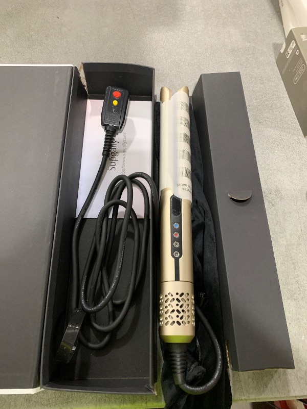 Photo 1 of Hair Straightener - 2 in 1 Wet to Dry Hair Dryer and Straightener with High-Speed Airflow + Rapid Heat-Up + Customizable Temperature + LCD Display & Auto Shut-Off + No Heat Damage (Gold)