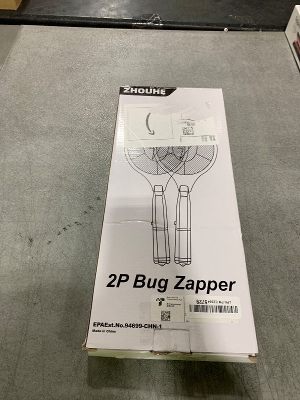 Photo 1 of 2 Pack Electric Fly Swatter, Handheld Bug Zapper Racket for Outdoor & Indoor, Mosquito Zapper Racket Battery Powered Tennis Mosquito Rackets for Insect