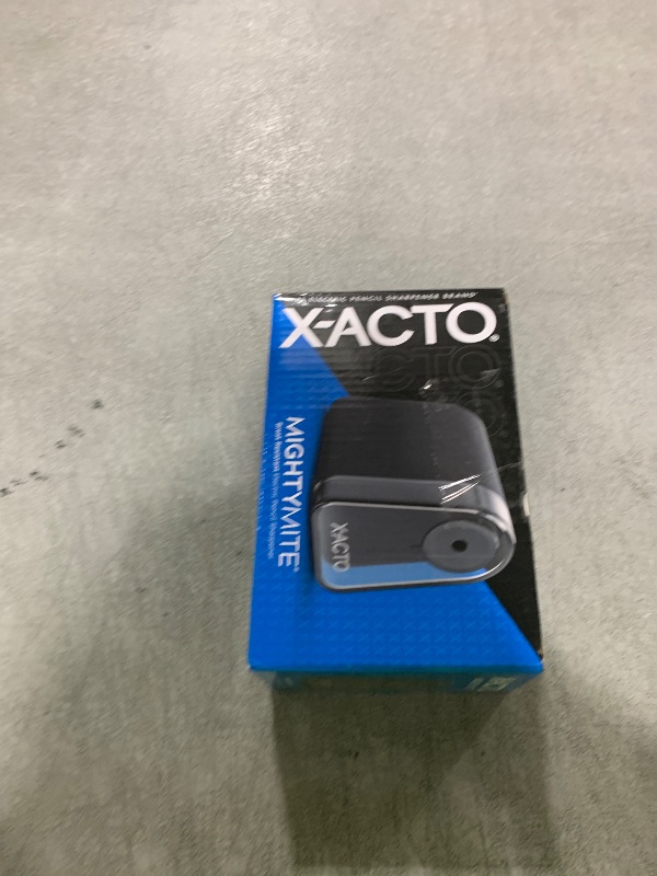 Photo 1 of X-ACTO Pencil Sharpener, Mighty Mite Electric Pencil Sharpener, With Pencil Saver®, SafeStart® Motor, Black, 1 Count - Home, Office, School, Teacher Supplies