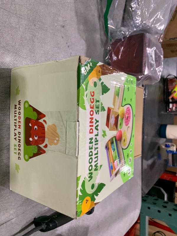 Photo 1 of Montessori Toys for 6 Month Old, Wooden Baby Toys for 6 7 8 9 Month Old Dinosaur Egg Ball Drop Toy Wooden Puzzles Spinning Drum Baby Ball Toy for Infant Toddlers 1 2 3 Christmas Birthday Gift