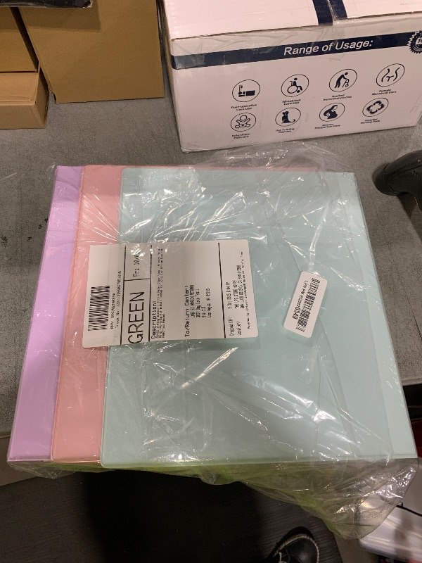 Photo 1 of SUNEE 3 Ring Binder 1 Inch 4 Pack, Clear View 1" Binders Three Ring PVC-Free (Fit 8.5x11 Inches) for School or Office Supplies, Assorted Pastel