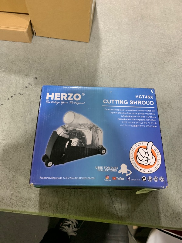 Photo 1 of HERZO Dust Shroud Dust Extraction Cutting Guard for 5 inch and 4-1/2 inch Angle Grinder
