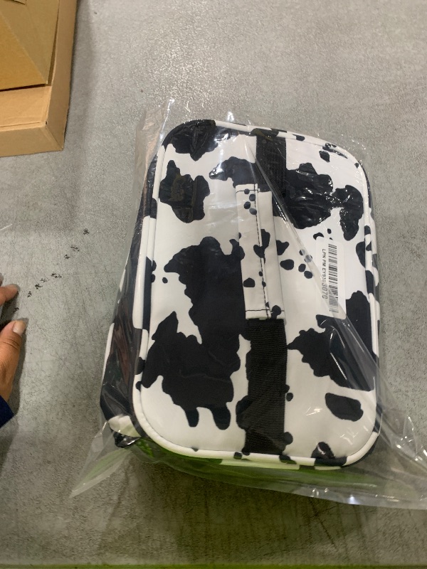Photo 1 of Pritent Lunch Box for Man Women, Insulated Lunch Bag Cooler Bag Leakproof Lunchbox Lunch Tote Bags with Removable Strap for Work School Picnic Travel (Cowprint/12L