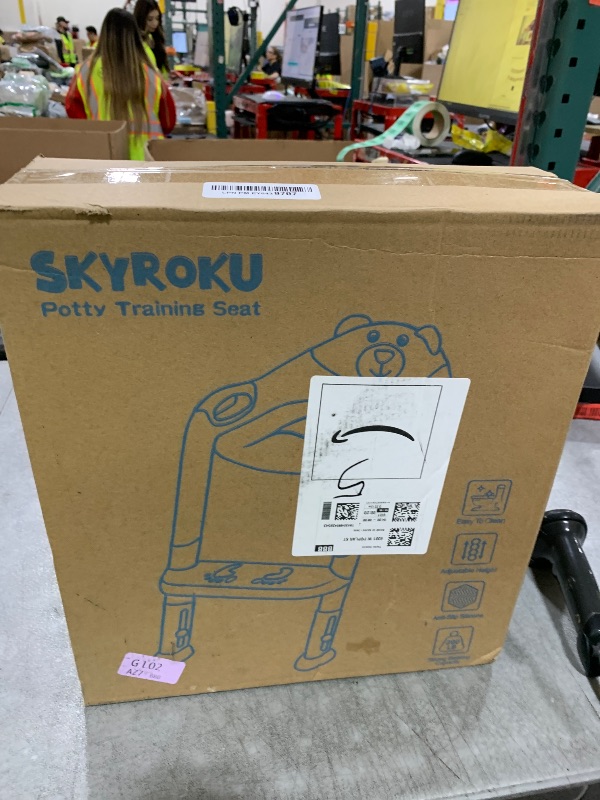 Photo 1 of Potty Training Seat ?SKYROKU Potty Training Toilet with Step Stool Ladder, for Kids Boys Girls Toddlers - Comfortable Safe Potty Seat with Anti-Slip Pads Ladder ?Grey?