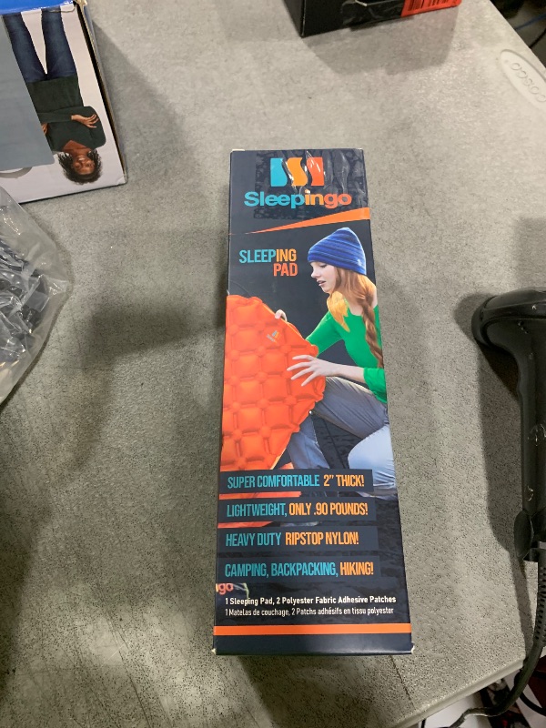 Photo 1 of Sleepingo Inflatable Mat for Camping - Ultralight Sleeping Pad for Camping and Backpacking - Compact Air Mattress - Mat with Tear-Resistant Ripstop Nylon - 73.5" x 21.5" - Red and Black