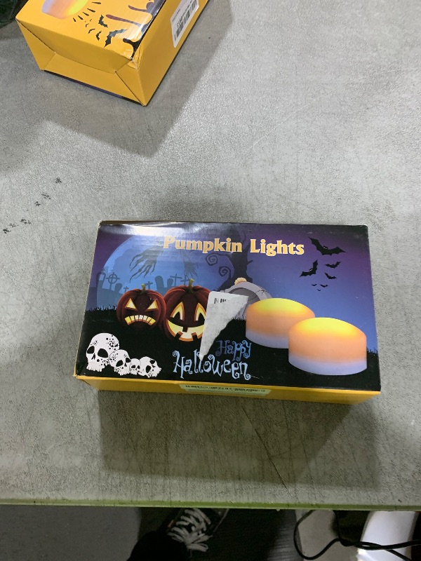 Photo 1 of HOME MOST 2-Pack Large Halloween Pumpkin Lights with Remote and Timer - White Pumpkin Lights Battery Operated Halloween Decor - Bright Jack-O-Lantern Decorations