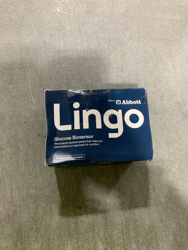 Photo 1 of Lingo Continuous Glucose Monitor (CGM) & App. Made by Abbott. Know the impact of what you eat. 1 Lingo biosensor lasts up to 14 Days*. Designed for iPhone 11 device or Later. US Only.
