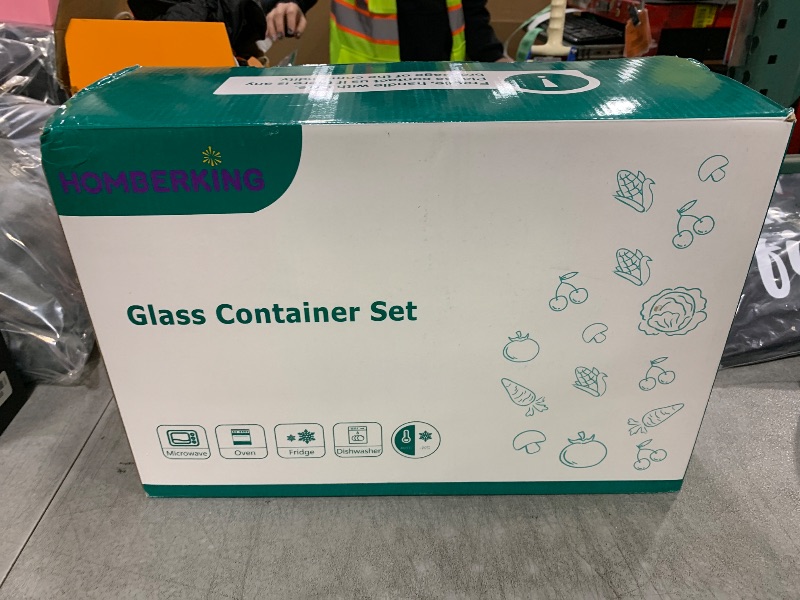 Photo 1 of 8 Pack 36oz Large Glass Meal Prep Containers with lids, Glass Food Storage Containers with Leak Proof Snap Lock Lids , Airtight Bento lunch Boxes, Kitchen Storage, Oven, Freezer and Dishwasher Safe