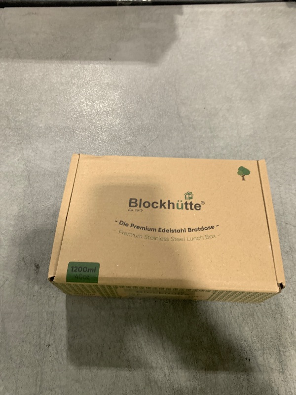 Photo 1 of Blockhütte Stainless Steel Lunch Box for Adults I 40oz I with free Sealing I Metal Bento Box with 3 Compartments, Leak-Proof Lunch Container, Metal Food Storage for Travel, Work, Eco-Friendly